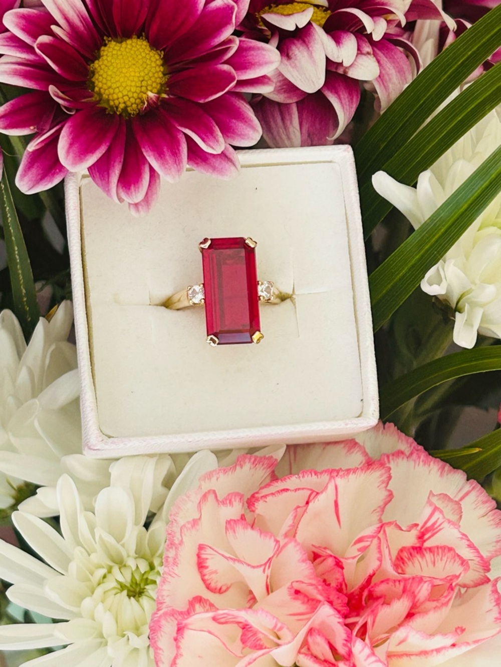 10k Statement Gorgeous Emerald-Cut Ring